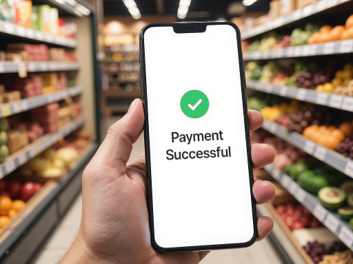 手机屏幕显示外卖应用界面，包含订单跟踪、商家列表、支付功能等元素