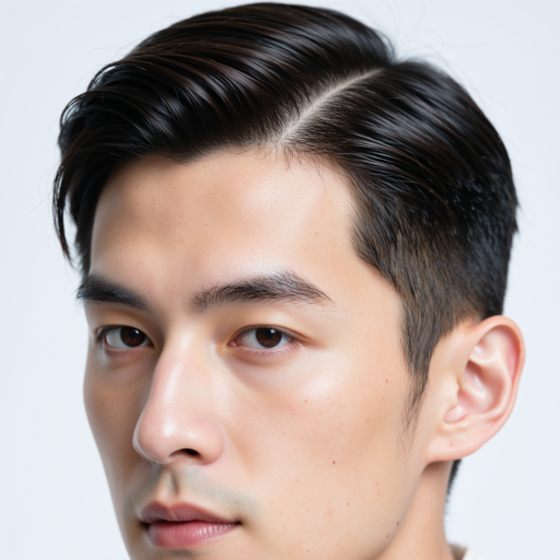 四十岁左右中年男性头像，穿深色西装，白色背景，正面严肃表情